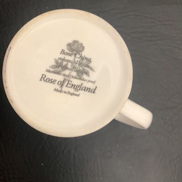 Rose Of England Bone China 10 Ounce 4 Inches Tall Original Design Couture Bistro - Picture 5 of 5